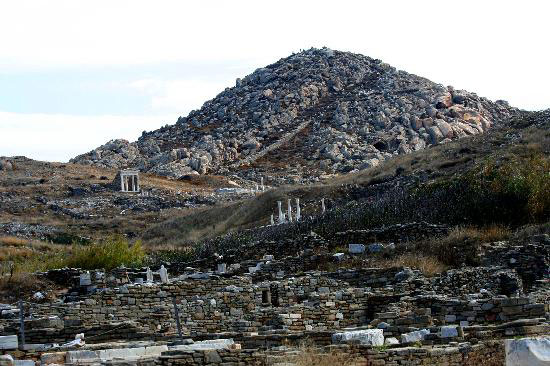 Mt Cynthus, seen from the Sacred Way